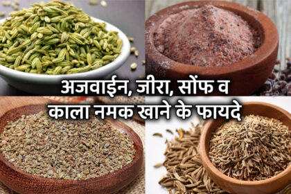 अजवाईन, जीरा, सोंफ व काला नमक खाने के फायदे